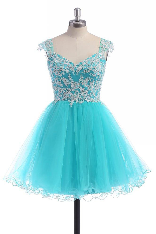 Baby Blue Lace Dress,Prom Dress,Graduation Dress